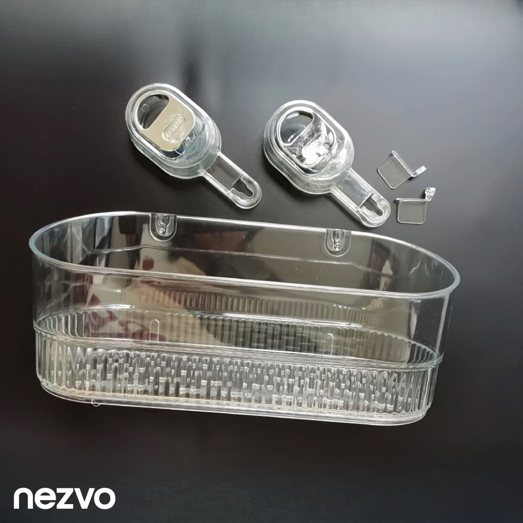 Boîte de Rangement Murale – Fixation Sans Perçage Pour Salle de Bain et Plus !