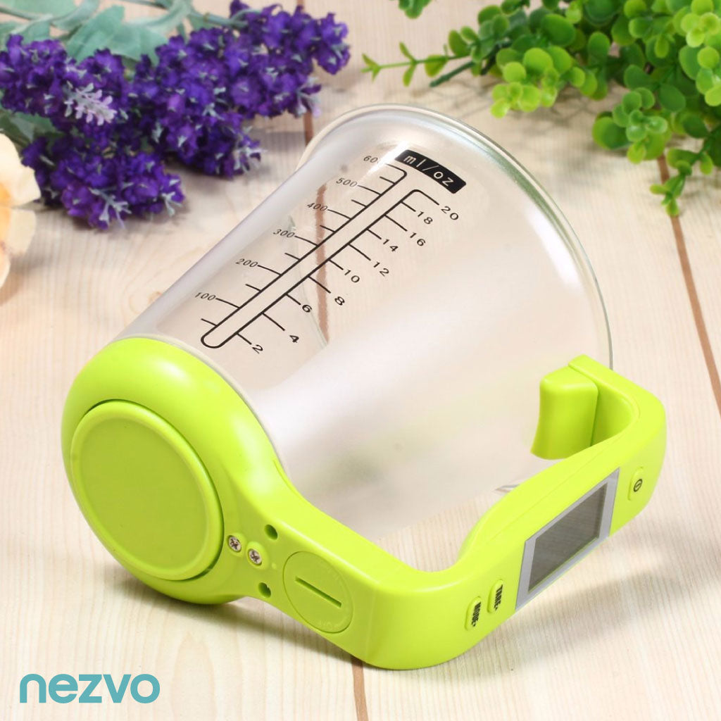 Verre Doseur Intelligent 4-en-1 – Balance, Thermomètre, LCD & Fonction Tare