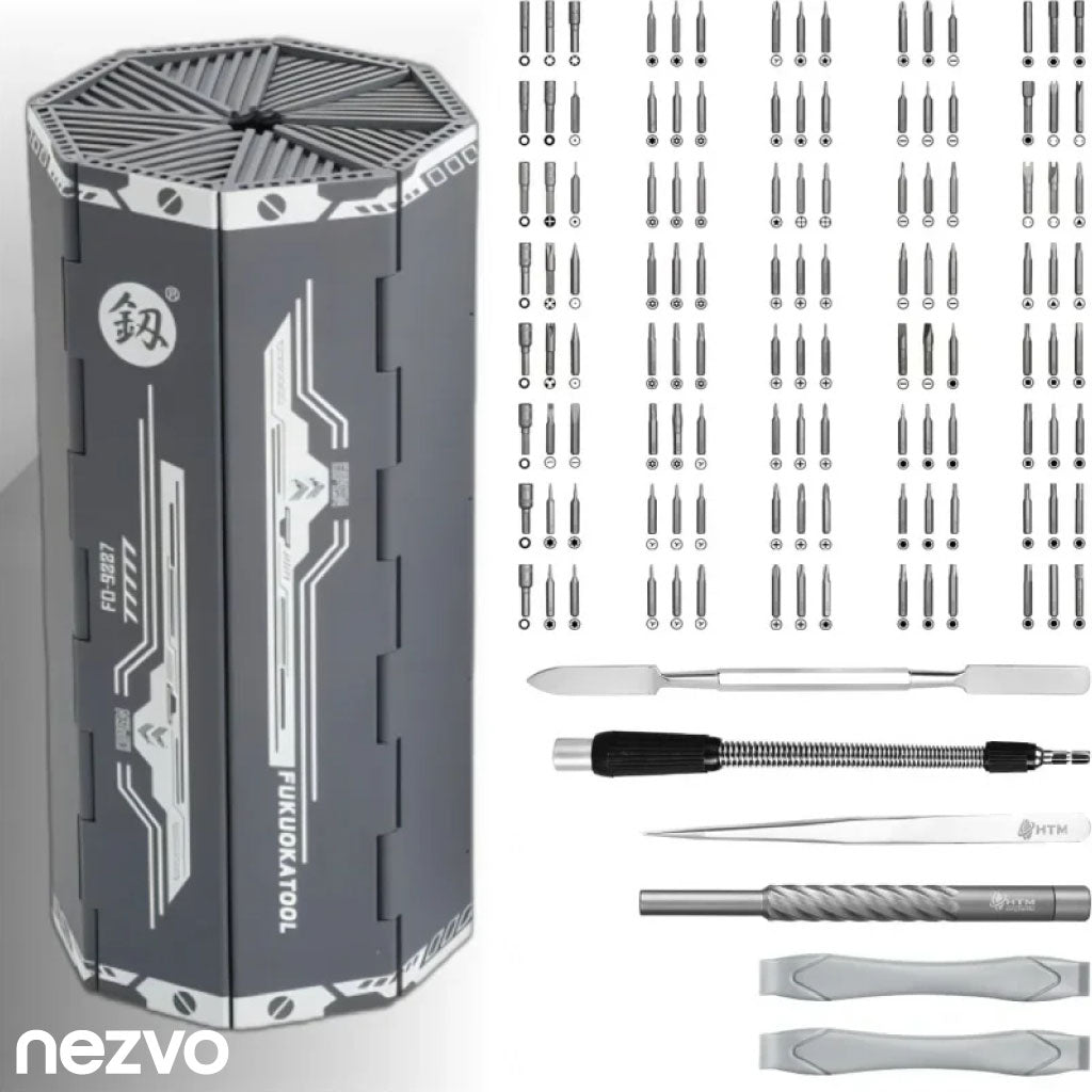Tournevis Cylindrique Portable 128 en 1