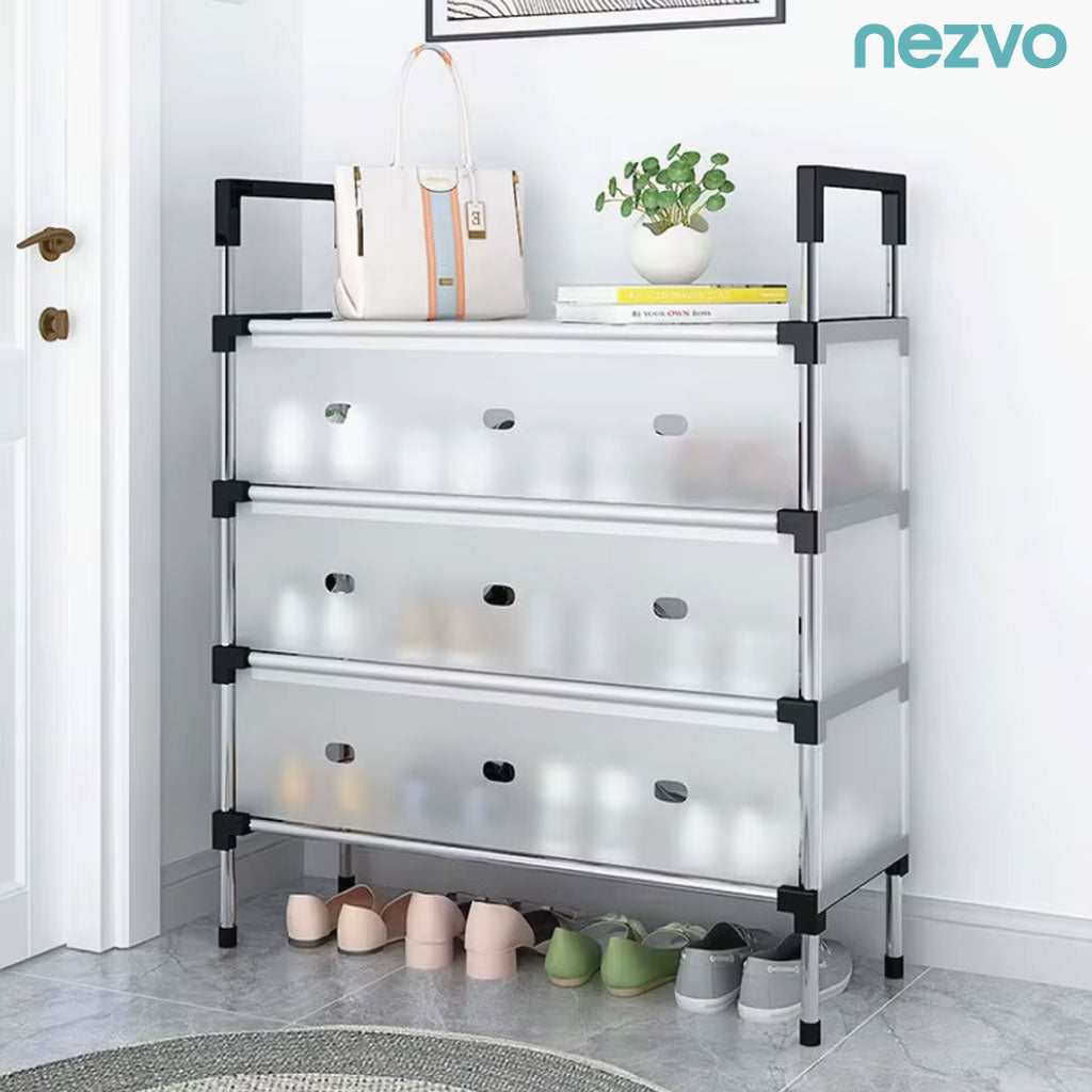 Étagère à Chaussures 7 Niveaux – Anti-Poussière & Gain de Place
