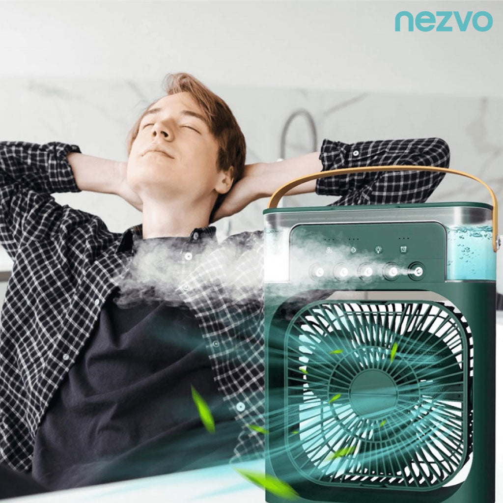Mini Ventilateur de Refroidissement d’Air – Humidificateur Compact & Portable