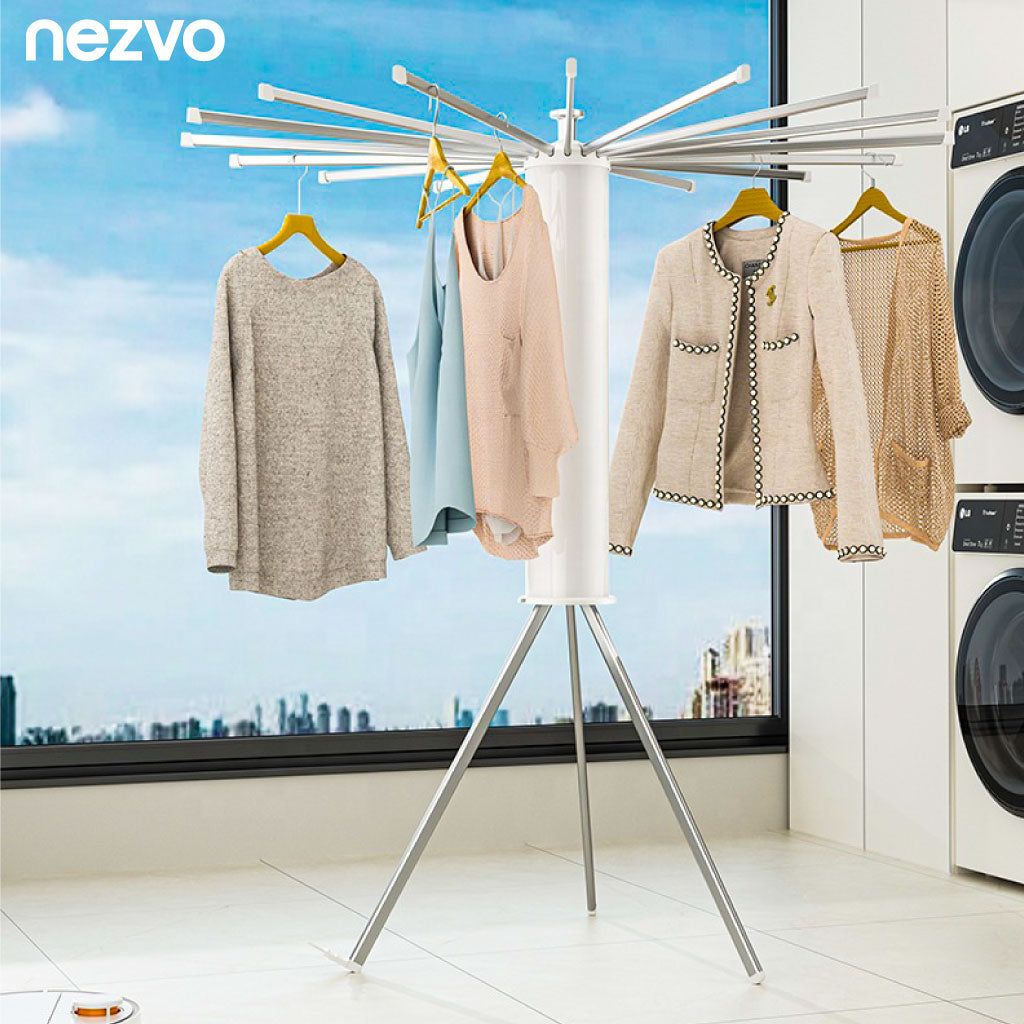 Étendoir à Linge Rotatif Pliable – Séchage Pratique et Compact