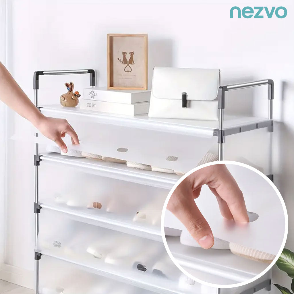 Étagère à Chaussures 7 Niveaux – Anti-Poussière & Gain de Place