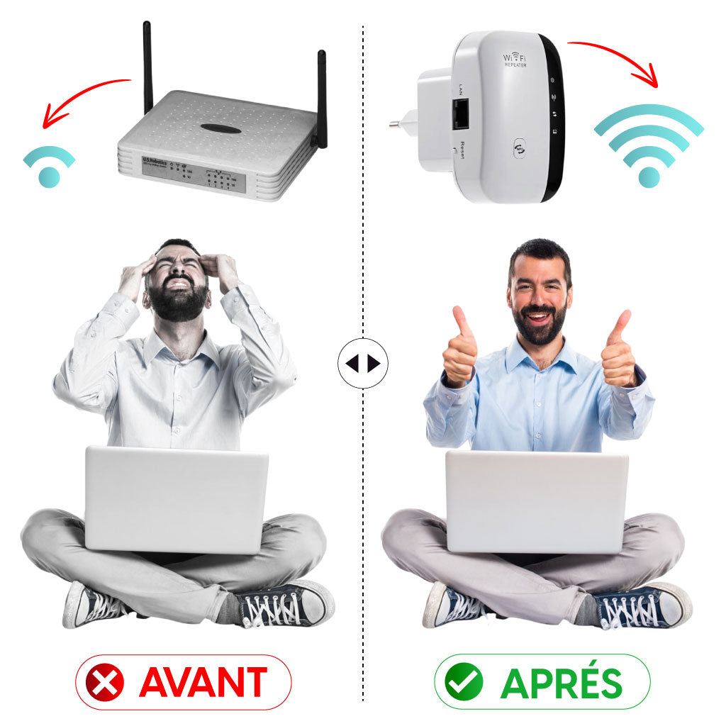 Répéteur WiFi 300Mbps – Étendez Votre Signal, Boostez Votre Connexion !