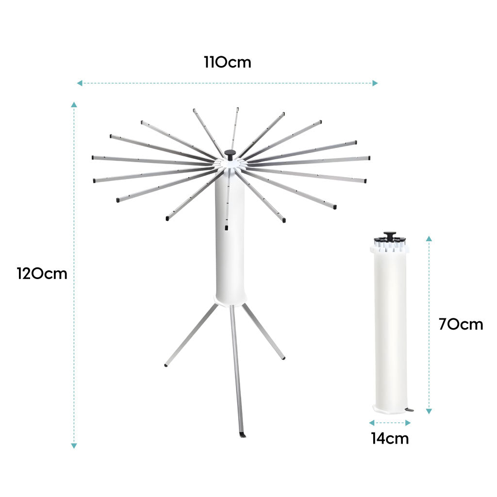 Étendoir à Linge Rotatif Pliable – Séchage Pratique et Compact