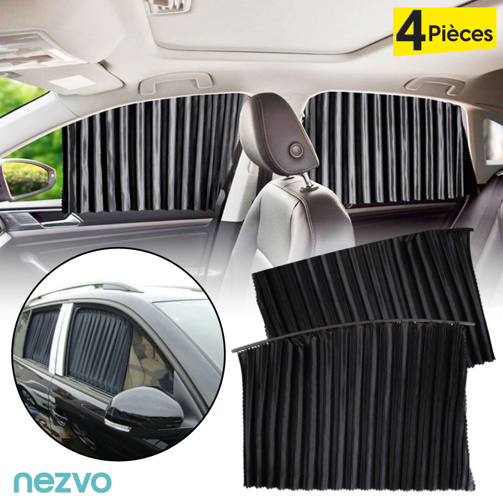 Rideaux Magnétiques pour Vitres Latérales de Voiture – Pack de 4