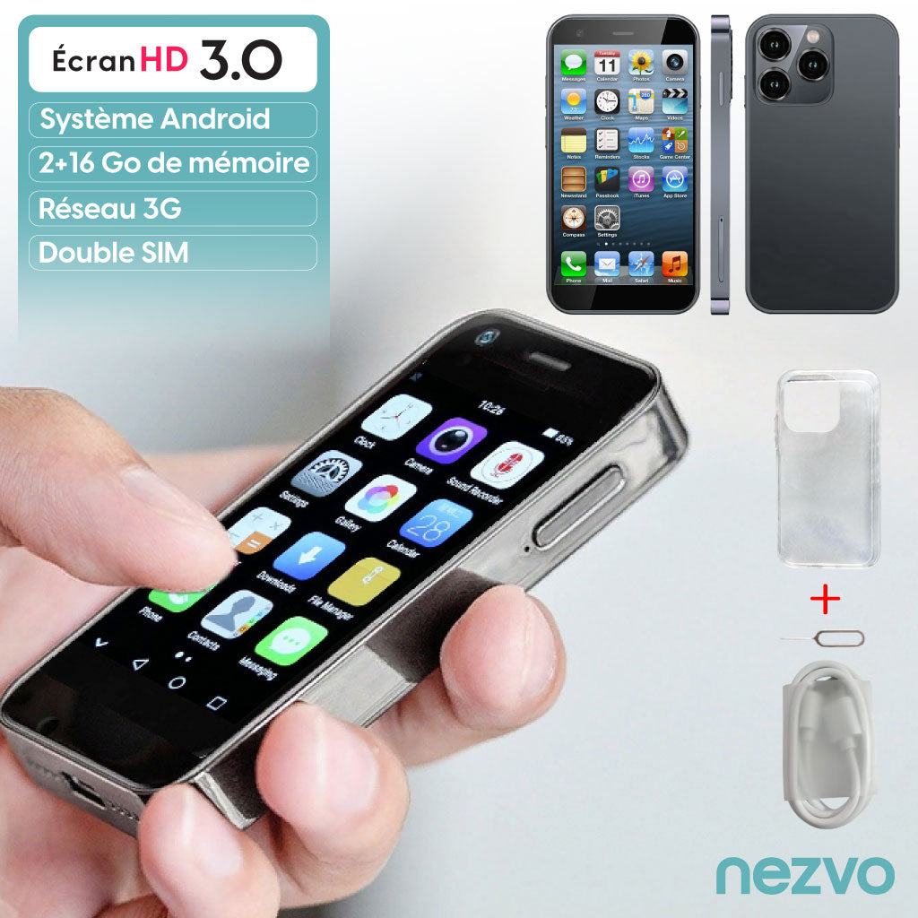 Mini Smartphone – L’apparence iOS dans un format compact et accessible