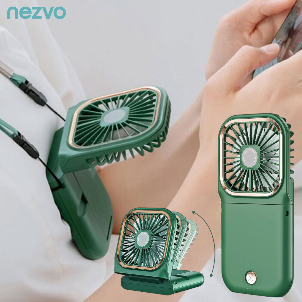 Ventilateur Portatif 3-en-1 – USB Rechargeable