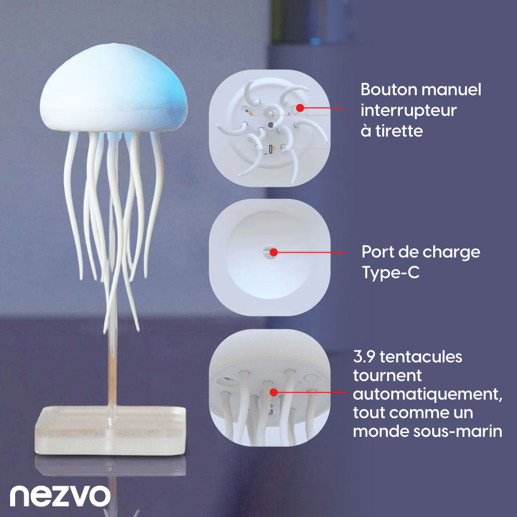 Lampe méduse RGB- Lumière relaxante inspirés de la mer