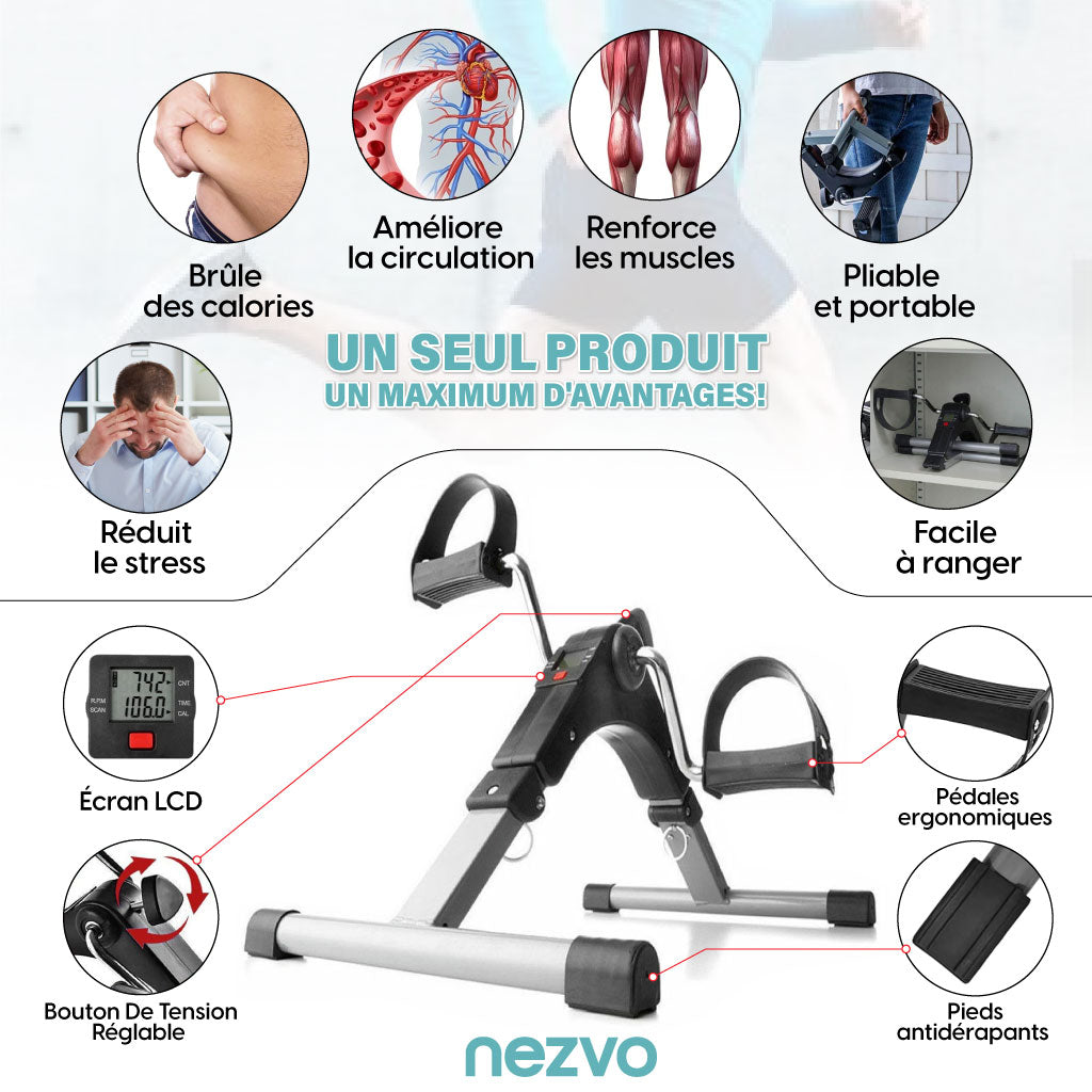 Mini Vélo d’Exercice à Pédale – Compact, Efficace et Intelligent