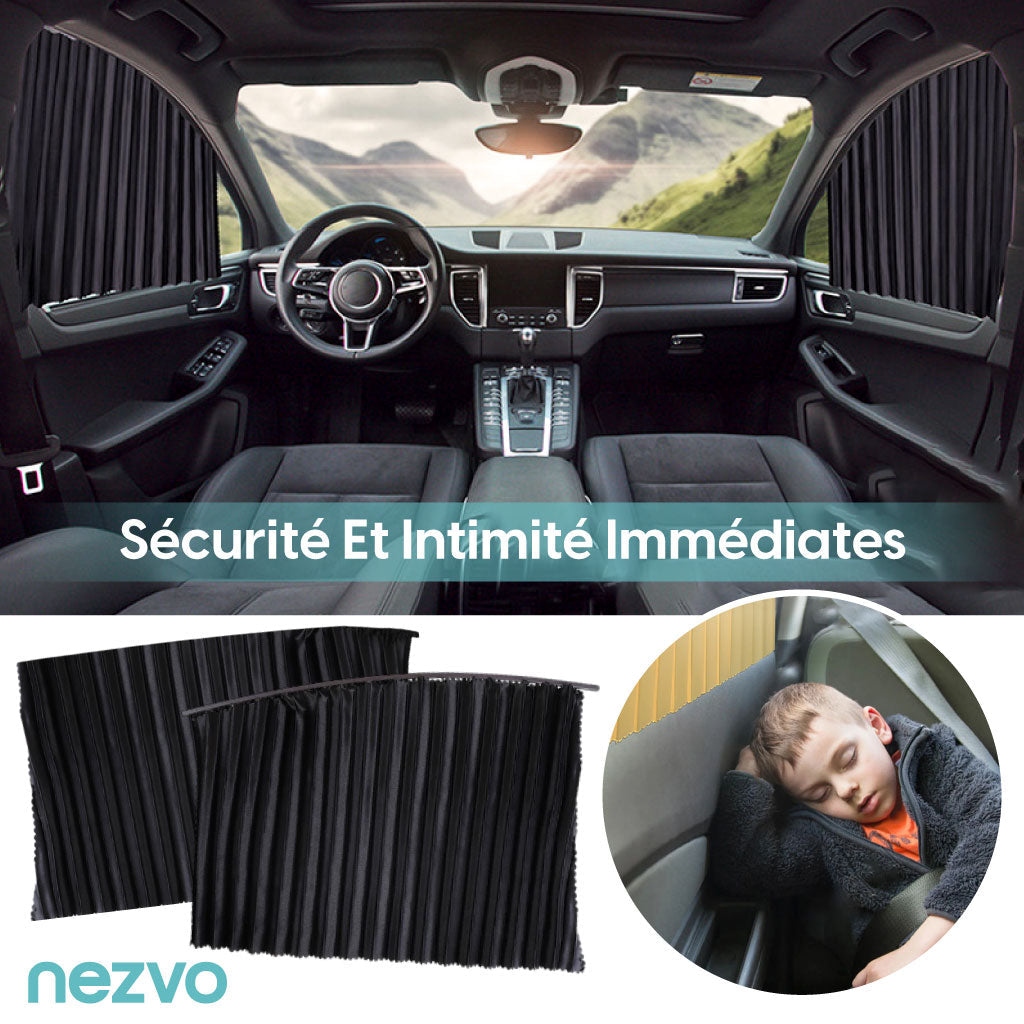 Rideaux Magnétiques pour Vitres Latérales de Voiture – Pack de 4