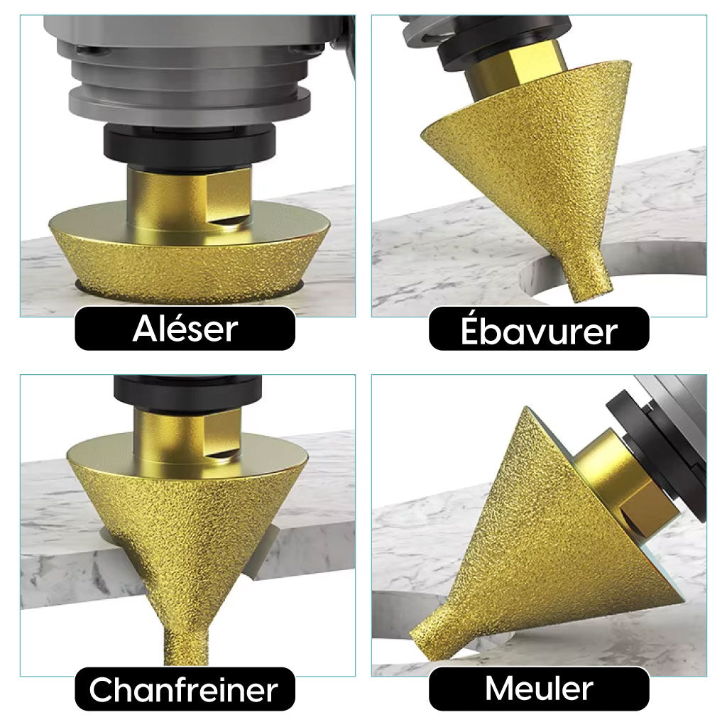 Mèche Pyramide Dorée Une Finition Précise et Propre sur Tous Vos Matériaux Durs !
