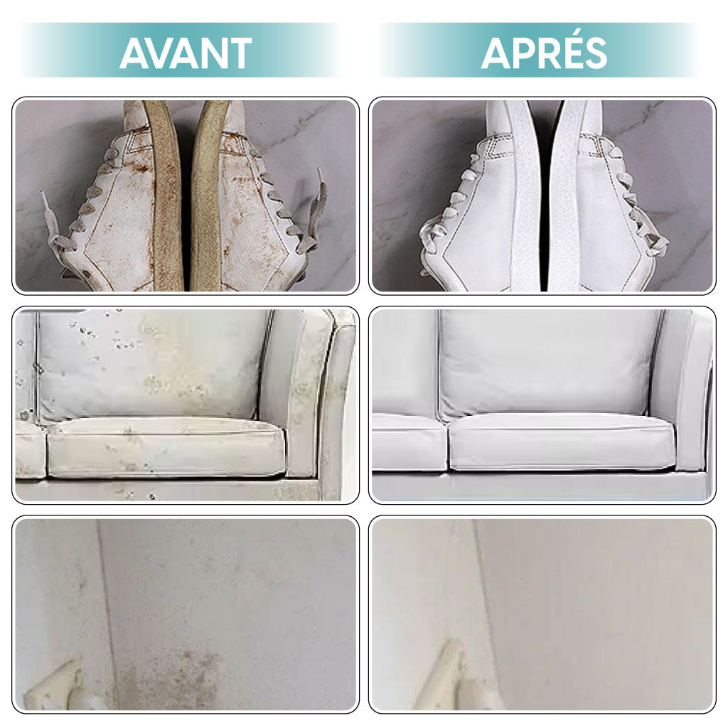 Nettoyeur Magique Ultra-Blanchissant pour Chaussures Avec Éponge Applicatrice