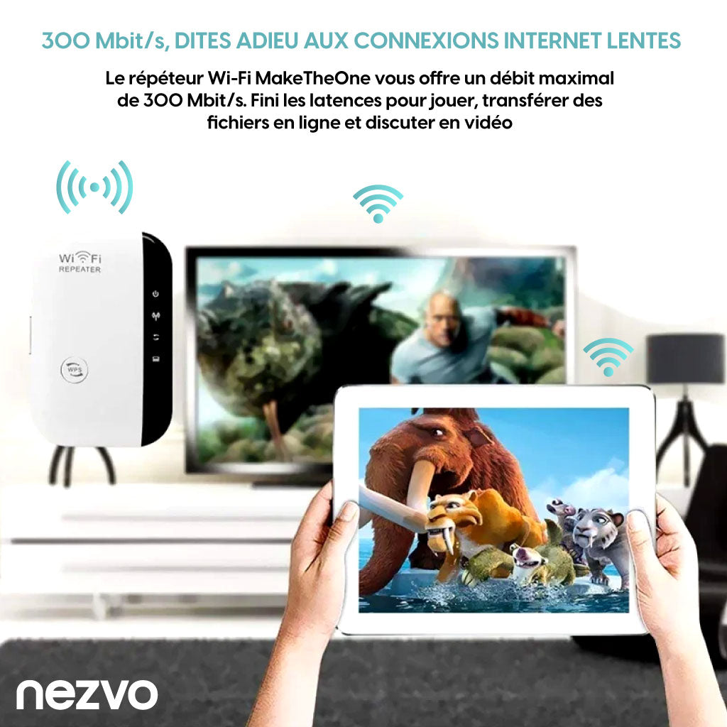 Répéteur WiFi 300Mbps – Étendez Votre Signal, Boostez Votre Connexion !