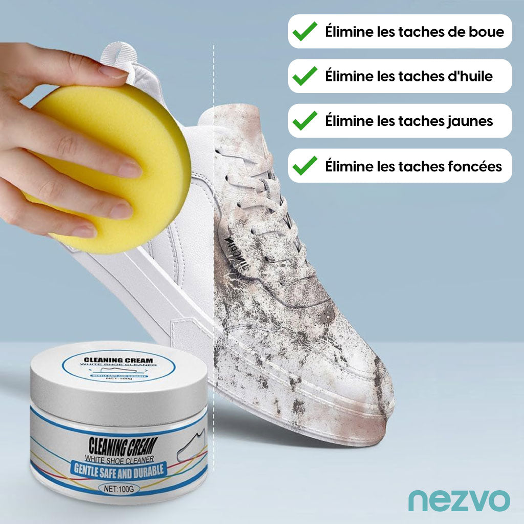 Nettoyeur Magique Ultra-Blanchissant pour Chaussures Avec Éponge Applicatrice