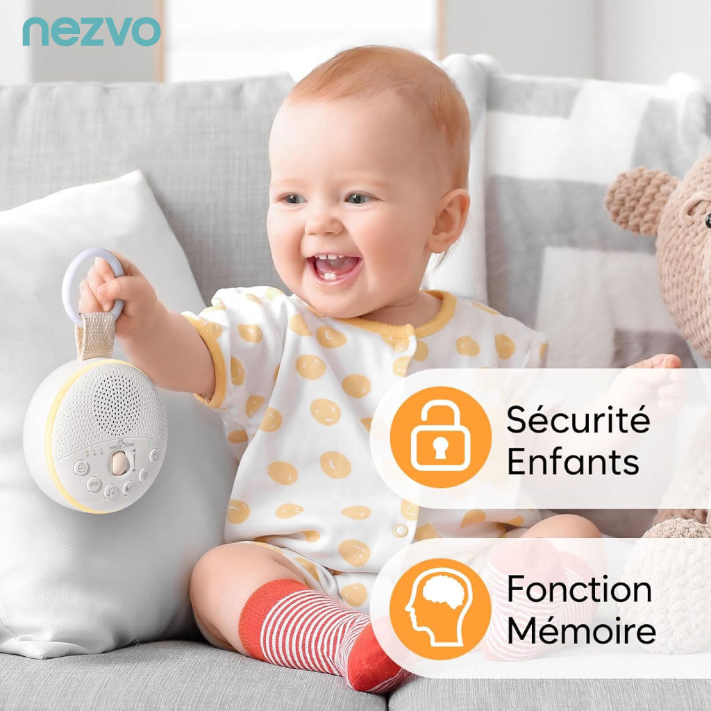 Appareil sonore apaisant pour bébé - Lumière douce & sons relaxants .