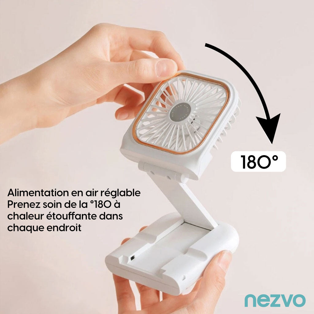 Ventilateur Portatif 3-en-1 – USB Rechargeable