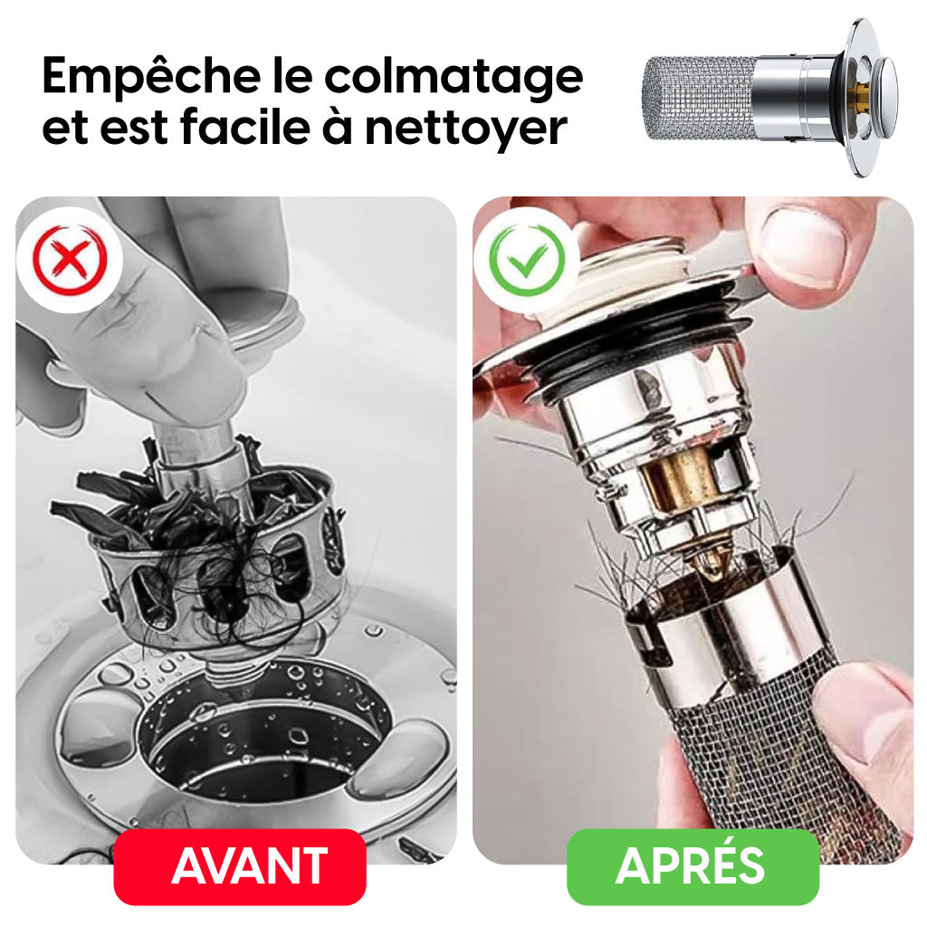 Bouchon d’Évier Anti-Bouchage – Filtre Intelligent Pour Déchets !
