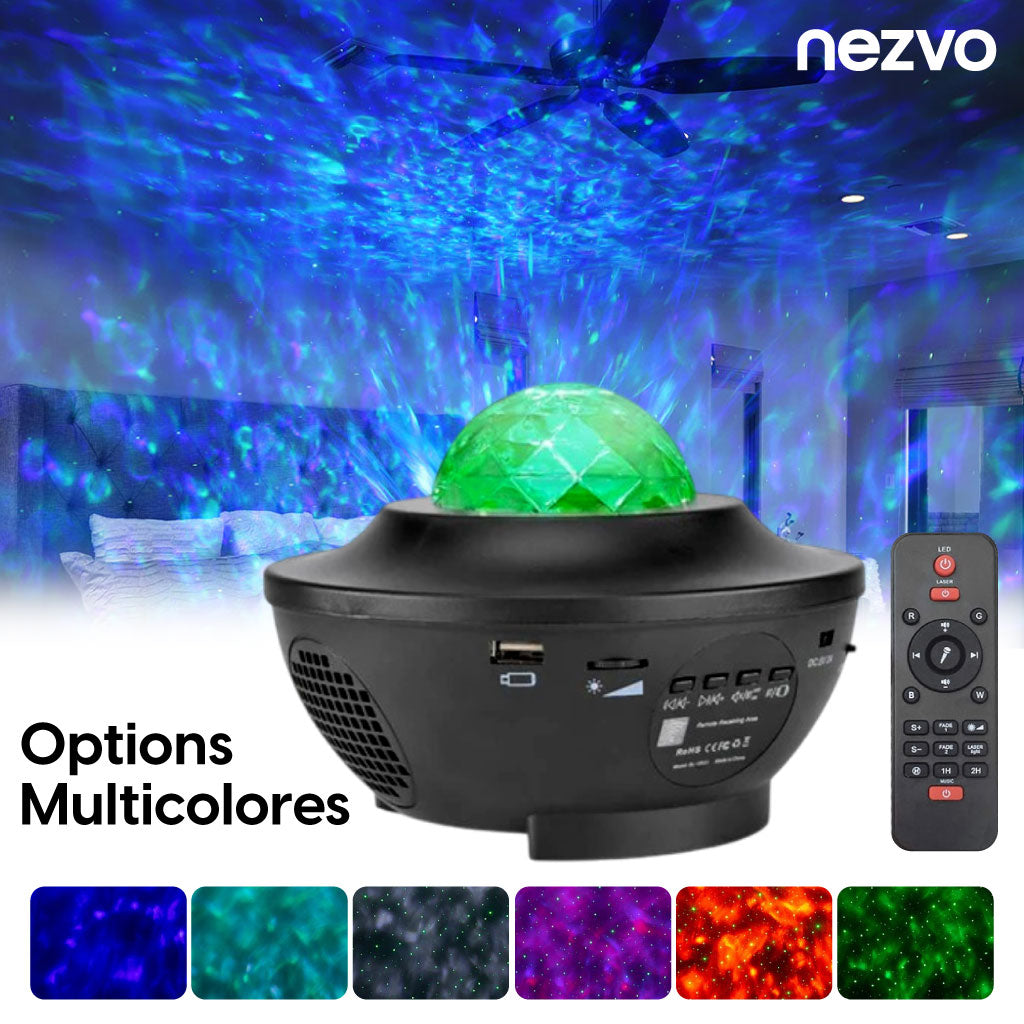 Projecteur LED Galaxie avec Haut-Parleur Bluetooth