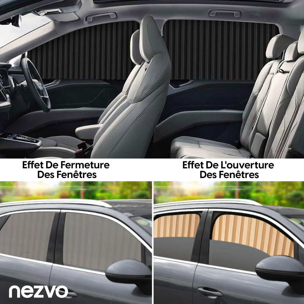 Rideaux Magnétiques pour Vitres Latérales de Voiture – Pack de 4