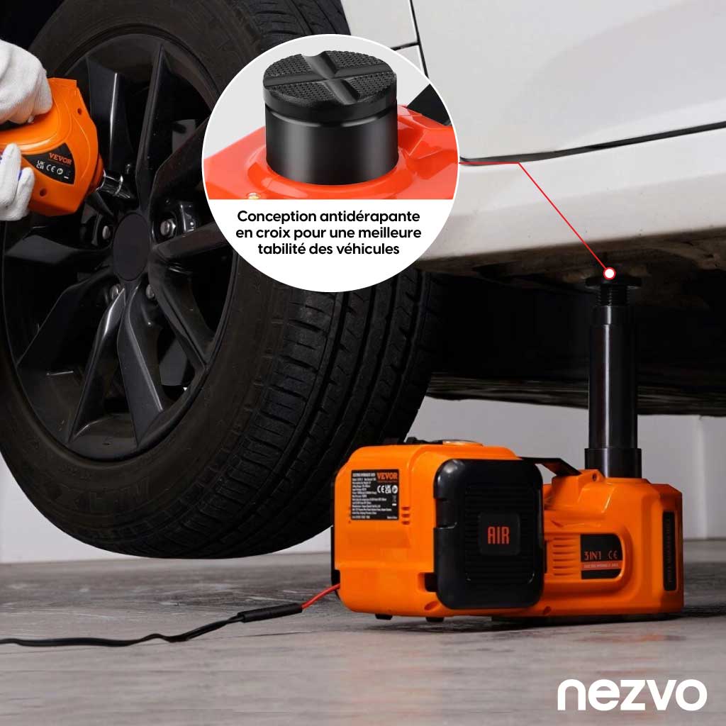 Cric électrique avec pompe à air intégrée
