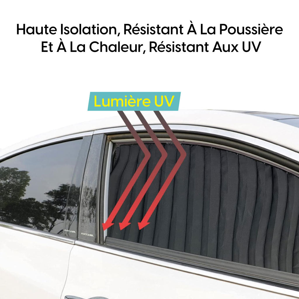 Rideaux Magnétiques pour Vitres Latérales de Voiture – Pack de 4