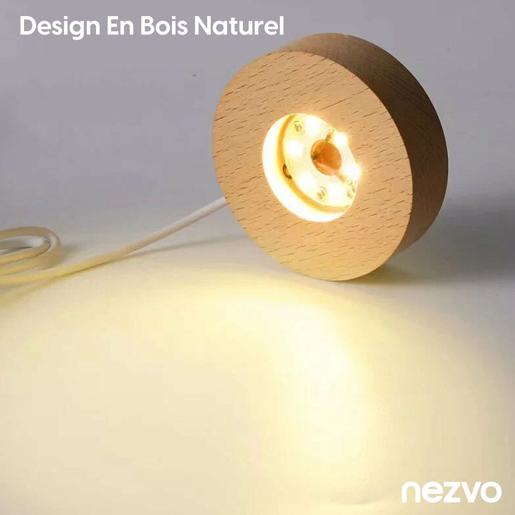 Boule de Cristal 3D Une Lumière LED Et Gravure Magique
