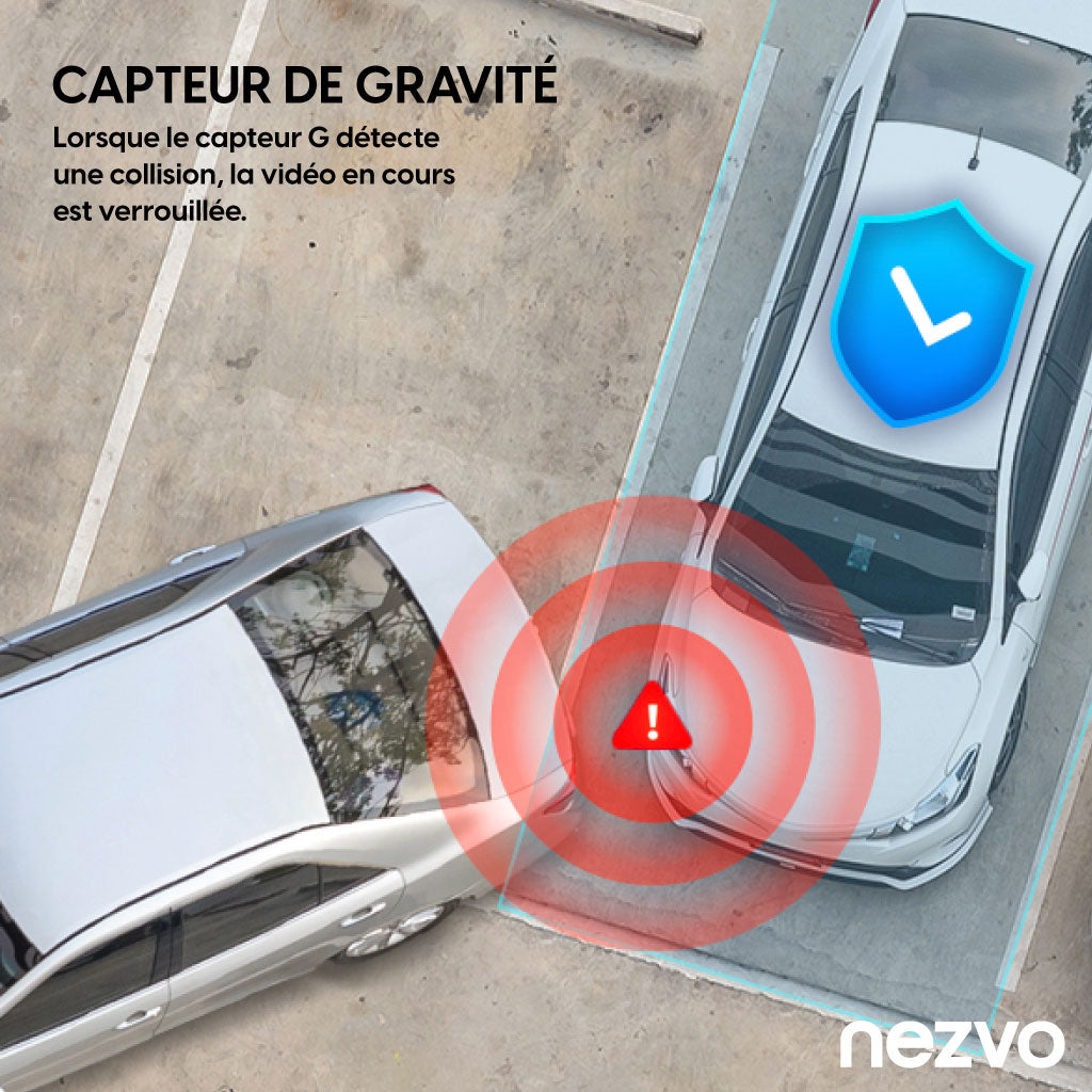 Caméra Embarquée WiFi Full HD 1080P – Double Objectif, Écran Intégré & Vision Nocturne