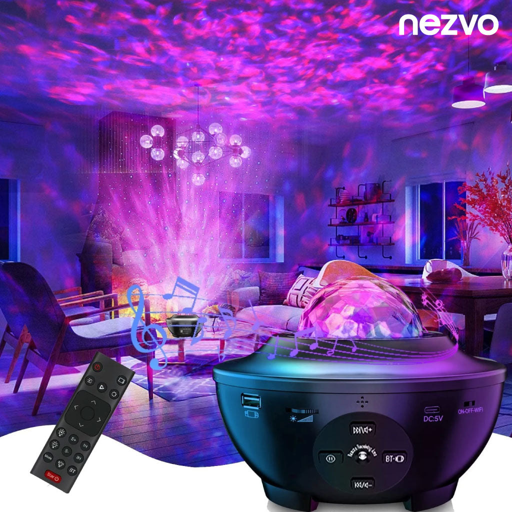 Projecteur LED Galaxie avec Haut-Parleur Bluetooth