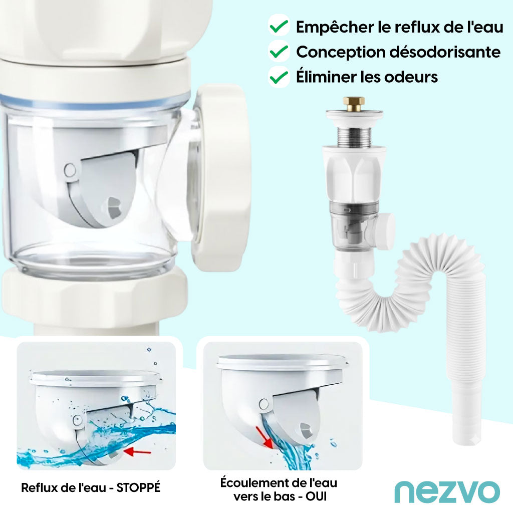 Siphon Flexible Universel pour Évier & Lavabo