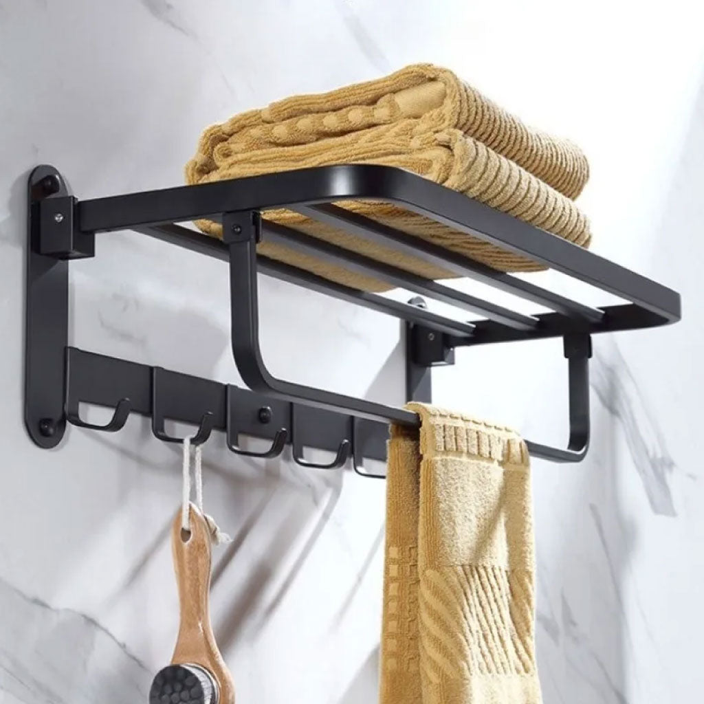 Étagère & Support Mural Polyvalent – Serviettes, Vêtements & Accessoires