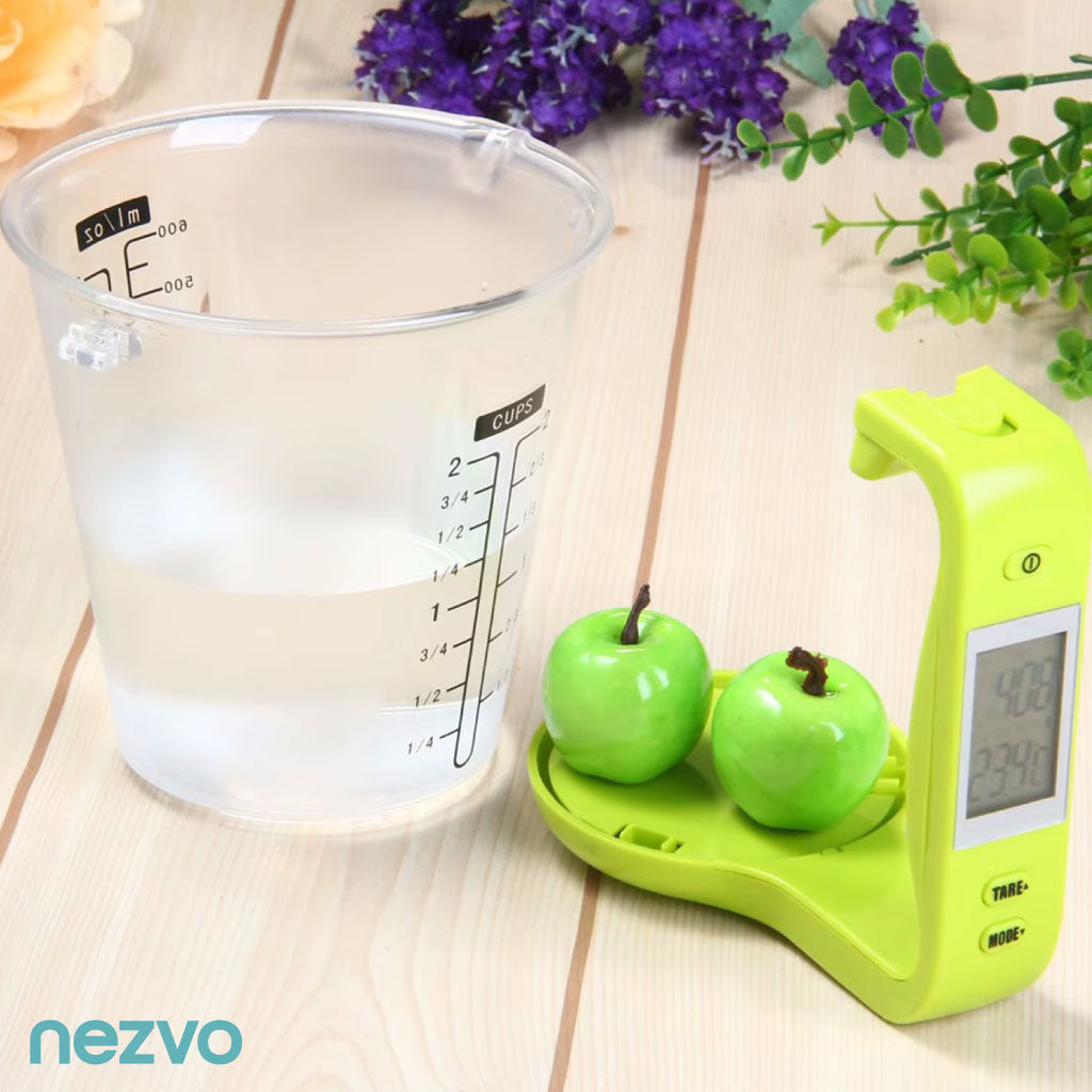 Verre Doseur Intelligent 4-en-1 – Balance, Thermomètre, LCD & Fonction Tare