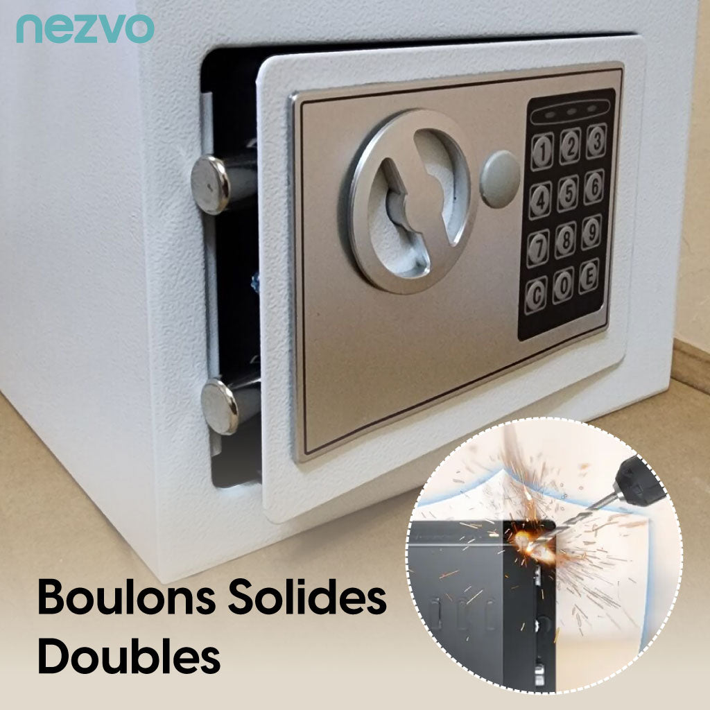Coffre-Fort Avec Serrure Digitale + 2 Clés de Secours