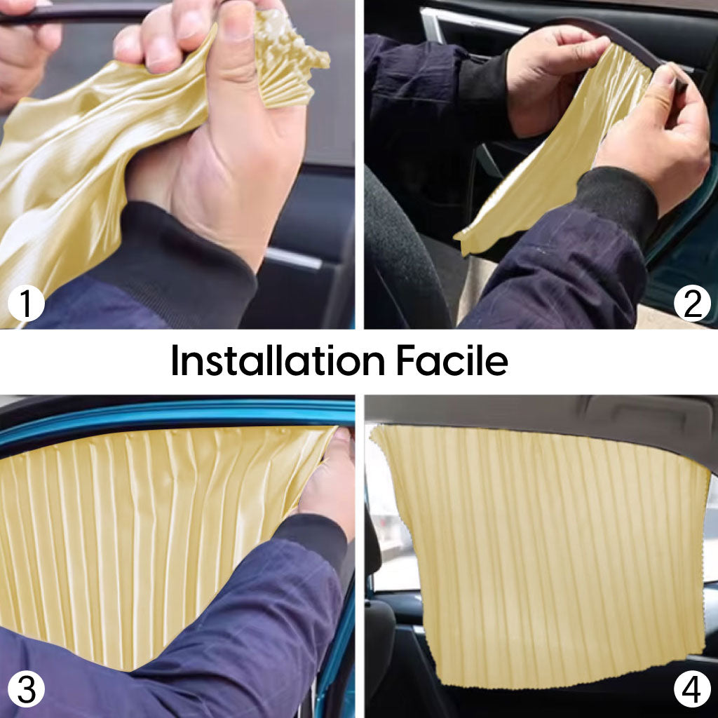 Rideaux Magnétiques pour Vitres Latérales de Voiture – Pack de 4
