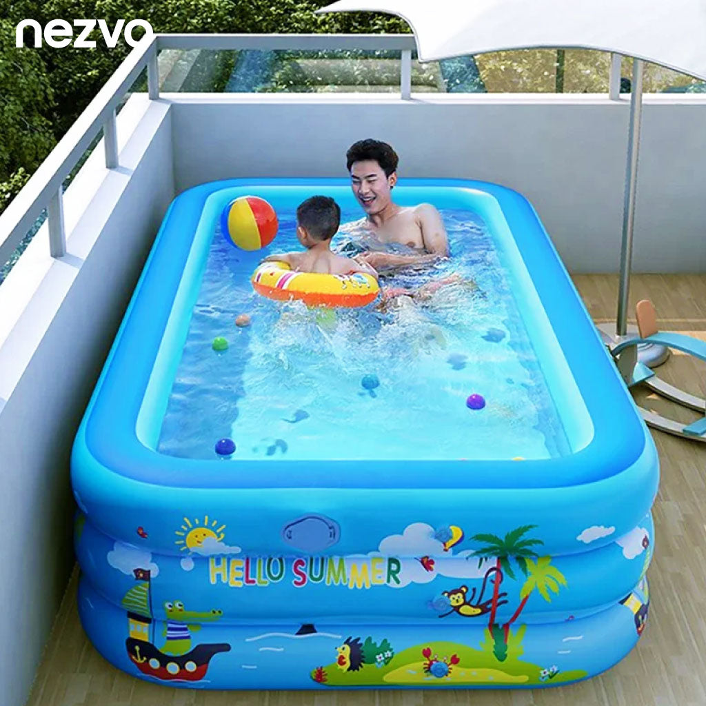 Piscine Gonflable pour Enfants + Gonfleur Électrique