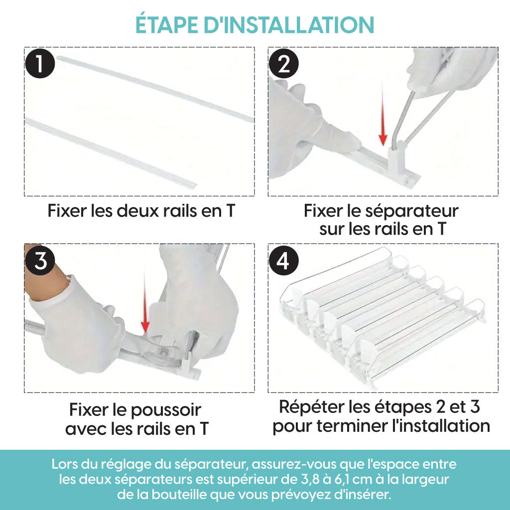 Support Distributeur de Boissons – 5 Rangées Ajustables