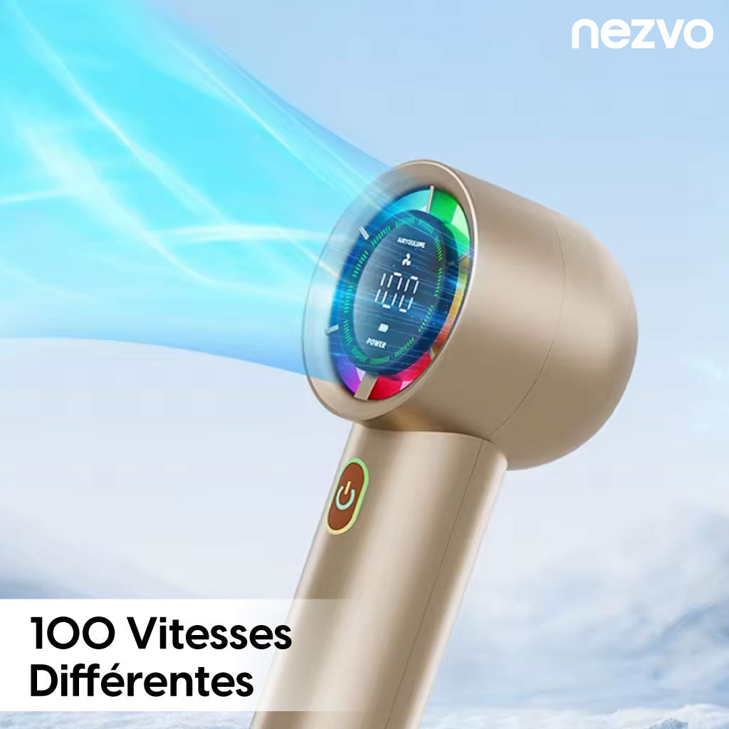 Mini Ventilateur Haute Vitesse USB – 100 Vitesses, Affichage Intelligent !