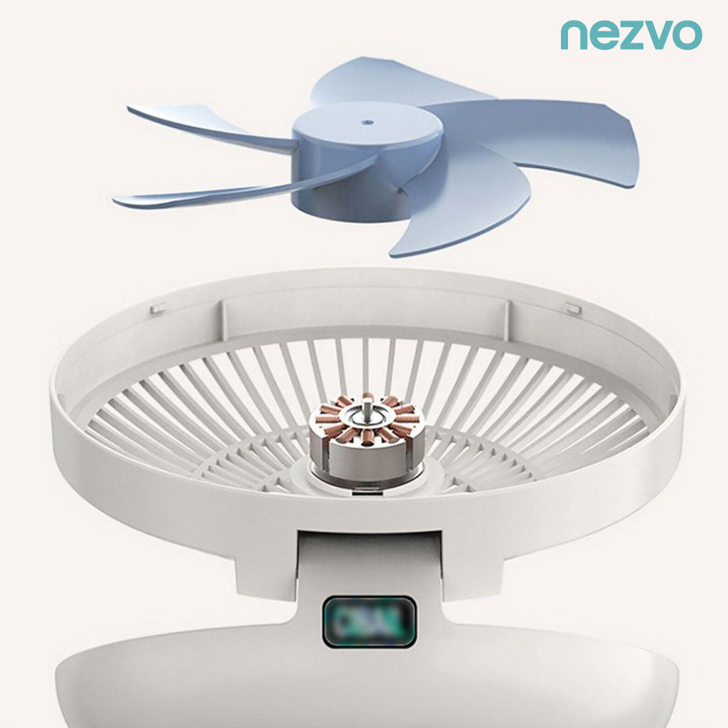 Ventilateur Réglable à Suspension Pliable Électrique et Sans Fil