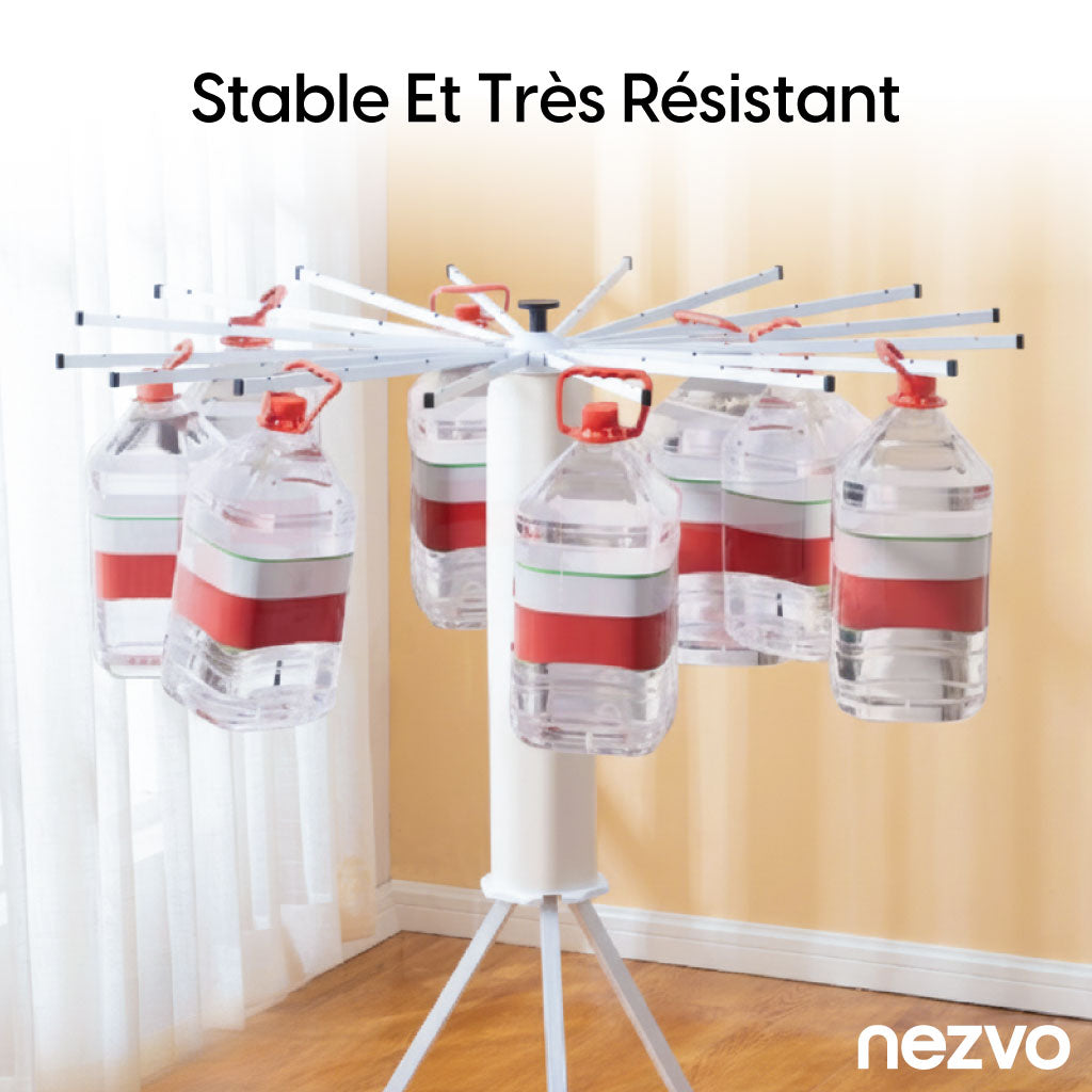 Étendoir à Linge Rotatif Pliable – Séchage Pratique et Compact