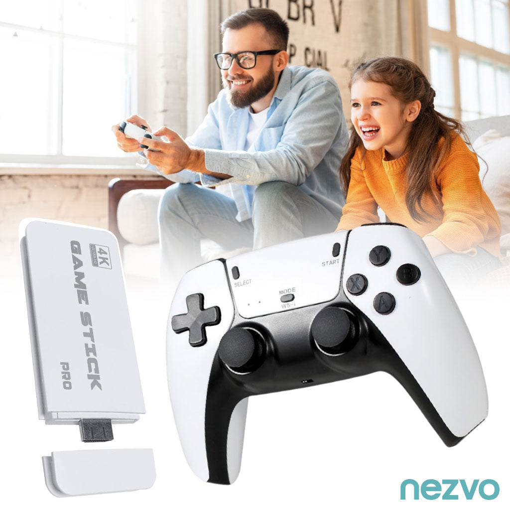 Console Rétro HDMI 4K avec 20000+ Jeux Intégrés et 2 Manettes Sans Fil