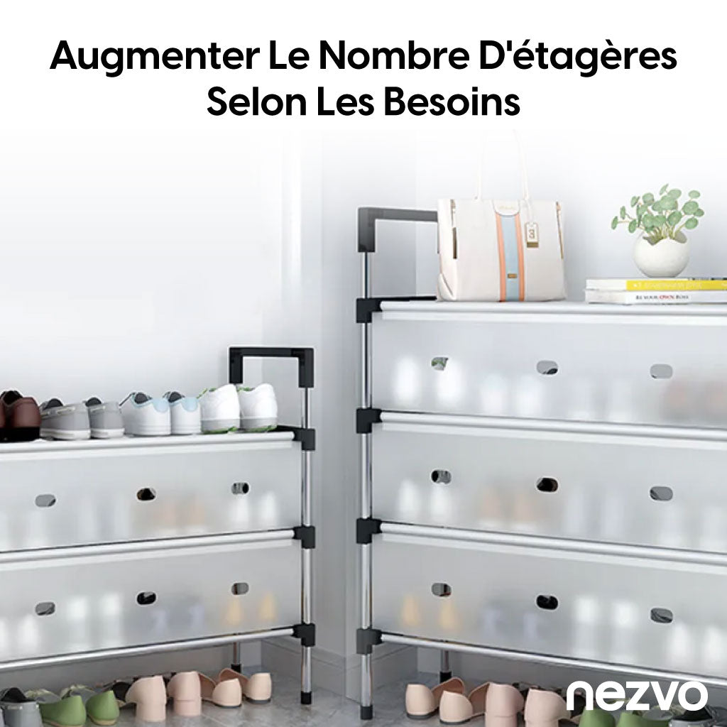 Étagère à Chaussures 7 Niveaux – Anti-Poussière & Gain de Place