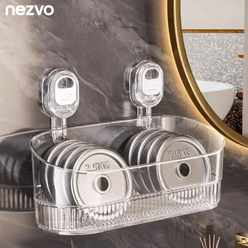 Boîte de Rangement Murale – Fixation Sans Perçage Pour Salle de Bain et Plus !