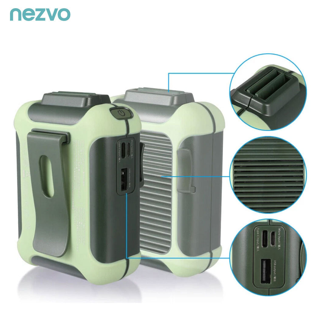 Mini Ventilateur Portable avec Powerbank 4000mAh et Refroidissement Turbo