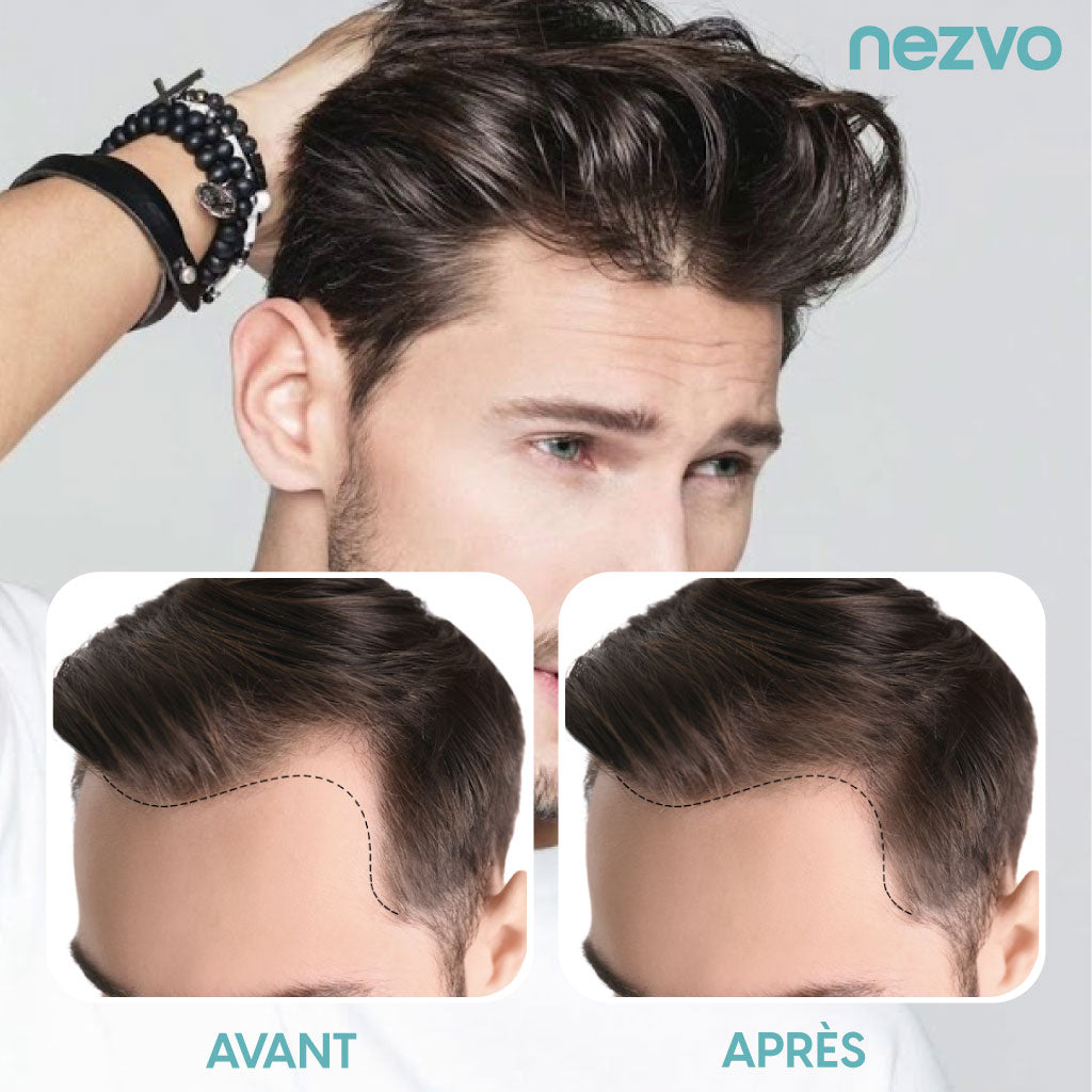 Brosse électrique avec lumière, vibrations et ions négatifs pour des cheveux en pleine santé.