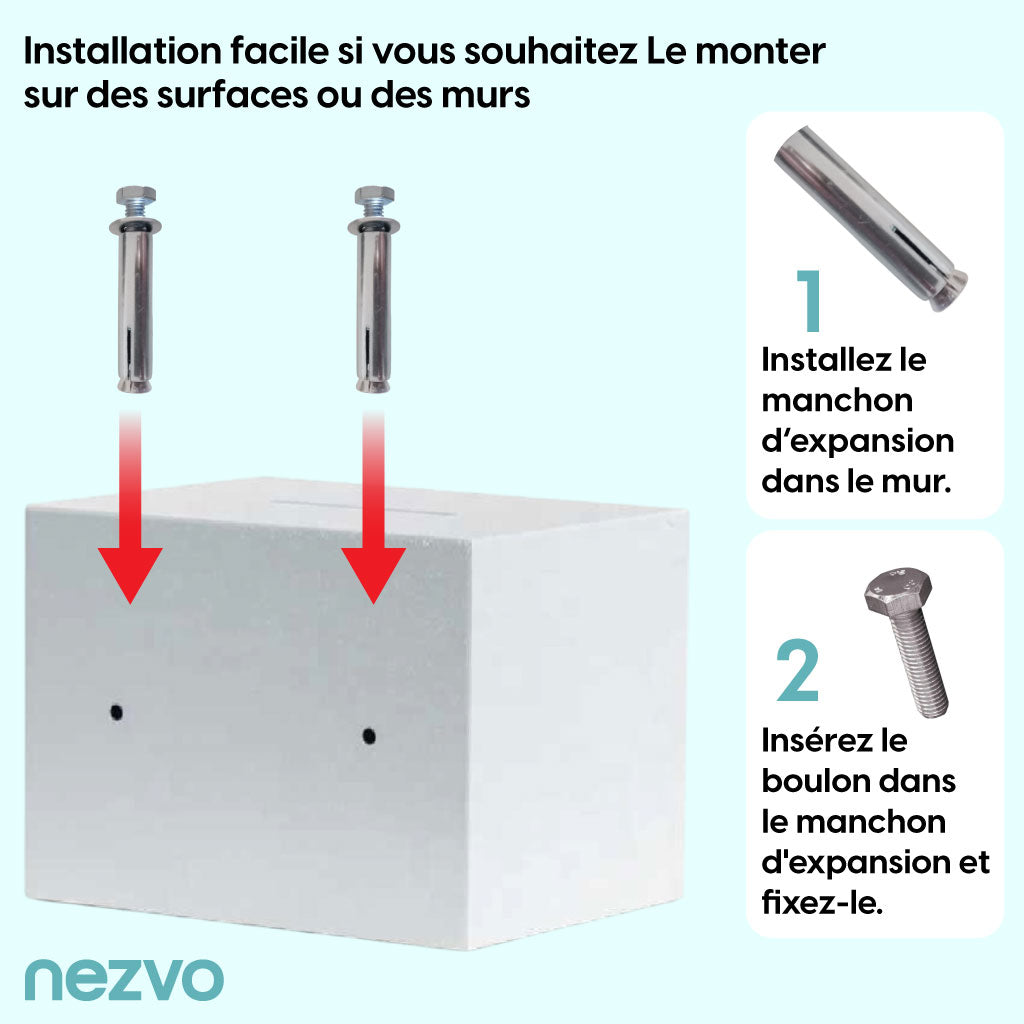 Coffre-Fort Avec Serrure Digitale + 2 Clés de Secours