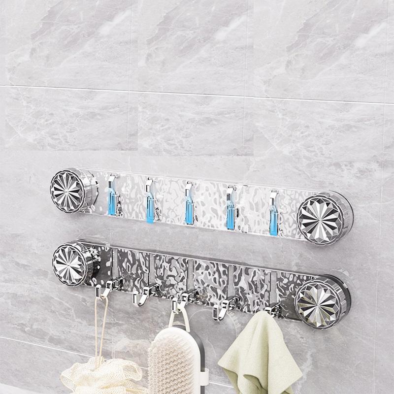 Support Mural à Ventouse – Porte-Accessoires avec Crochets