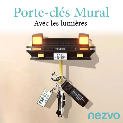 Porte-Clés Mural Voiture – Support Original avec Crochets