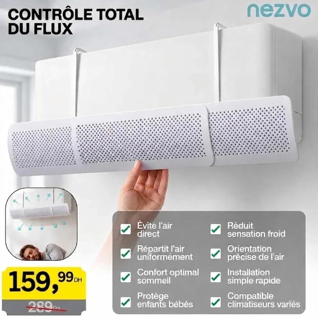 Déflecteur de Vent Réglable pour Climatiseur