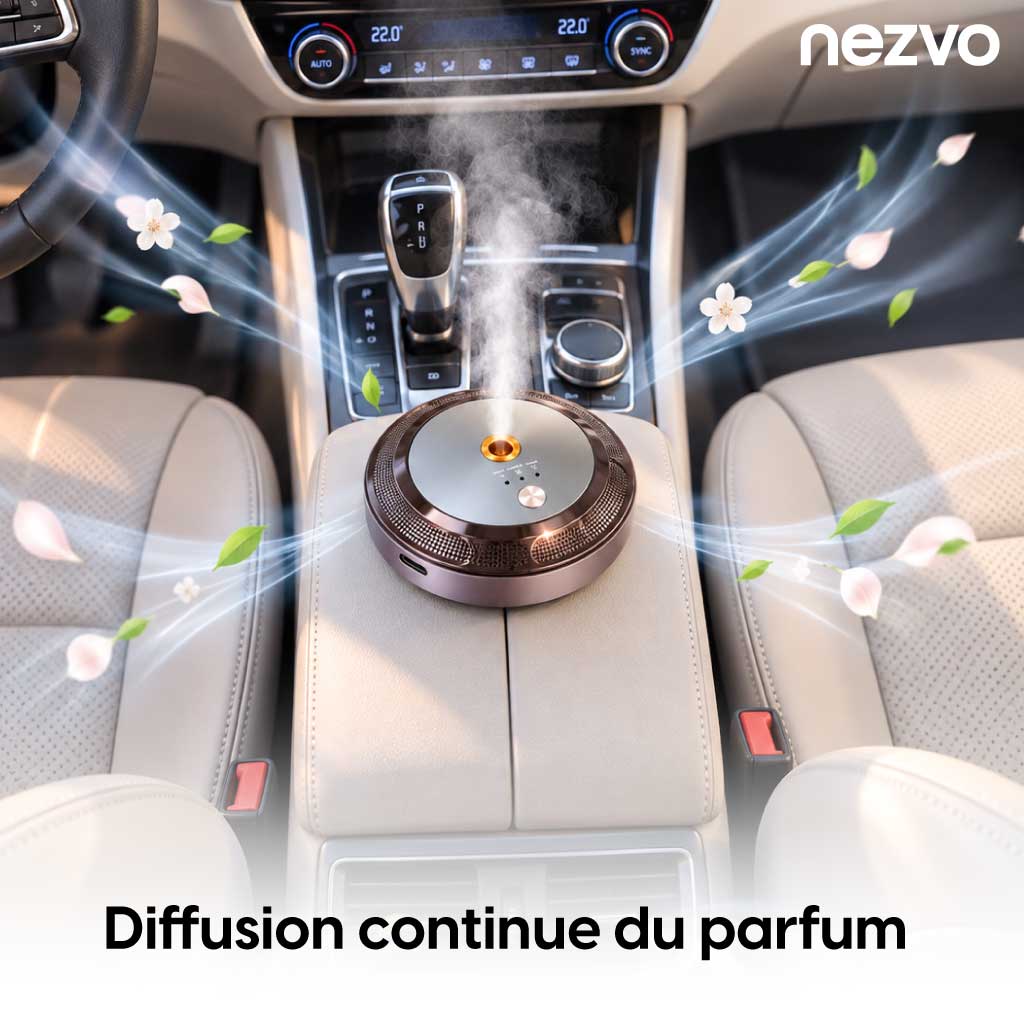 Diffuseur de Parfum Intelligent pour Voiture – 3 Parfums Inclus
