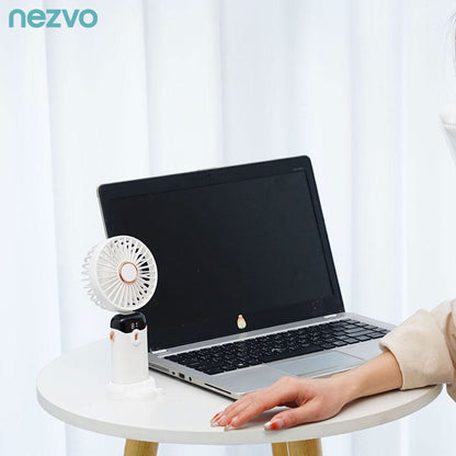 Mini Ventilateur LED Portatif avec 5 Vitesses